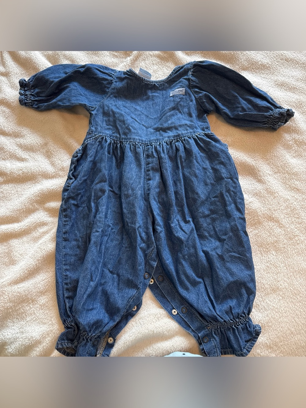 GUESS Jeans Vintage 90s Toddler Denim Romper 24month Made In USA